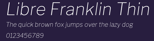 Libre Franklin Thin Preview