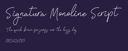 Signatura Monoline Script Preview