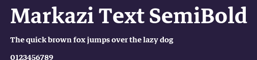 Markazi Text SemiBold Preview