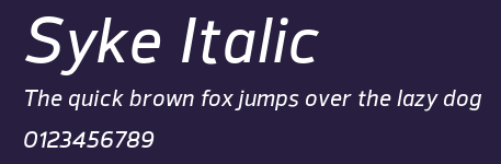 Syke Italic Preview