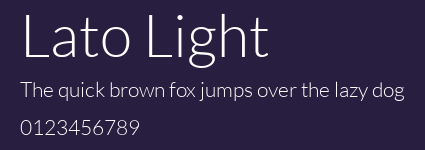 Lato Light Preview