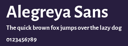 Alegreya Sans Preview