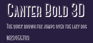 Canter Bold 3D Preview