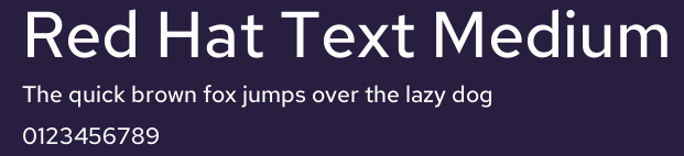 Red Hat Text Medium Preview