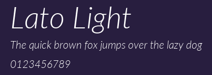 Lato Light Preview