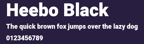Heebo Black Preview