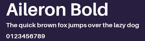 Aileron Bold Preview