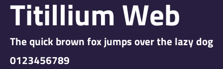 Titillium Web Preview
