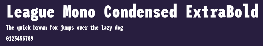 League Mono Condensed ExtraBold Preview