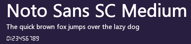 Noto Sans SC Medium Preview