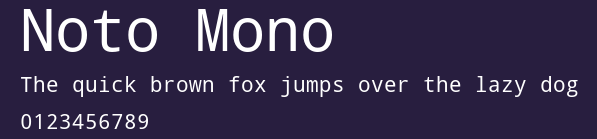 Noto Mono Preview