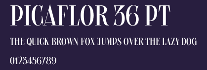 Picaflor 36 pt Preview