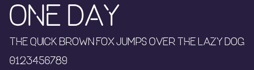 ONE DAY Preview