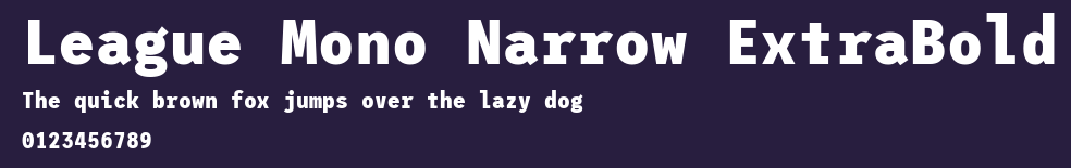 League Mono Narrow ExtraBold Preview