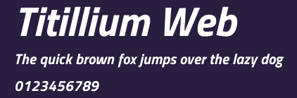 Titillium Web Preview