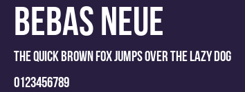 Bebas Neue Preview