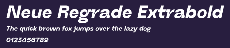 Neue Regrade Extrabold Preview