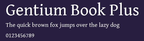 Gentium Book Plus Preview
