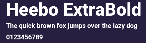 Heebo ExtraBold Preview