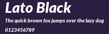 Lato Black Preview