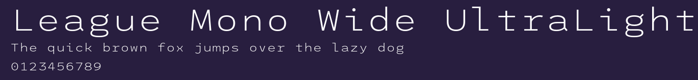 League Mono Wide UltraLight Preview