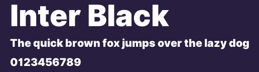 Inter Black Preview