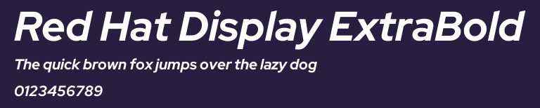 Red Hat Display ExtraBold Preview
