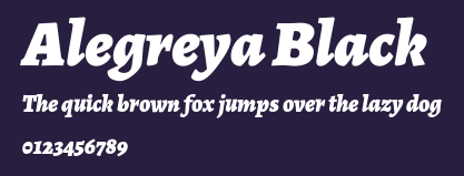 Alegreya Black Preview