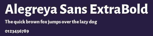Alegreya Sans ExtraBold Preview