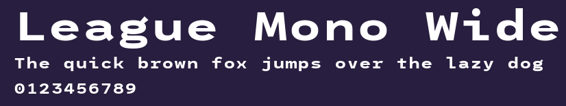 League Mono Wide Preview