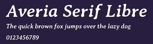 Averia Serif Libre Preview
