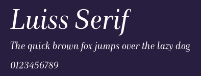 Luiss Serif Preview