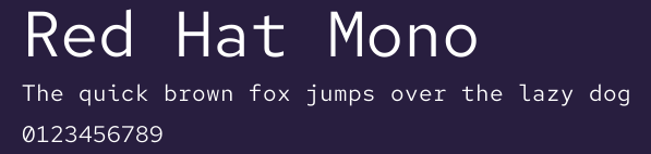 Red Hat Mono Preview