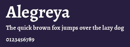Alegreya Preview