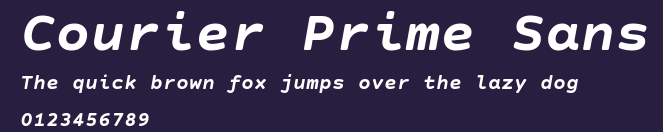 Courier Prime Sans Preview