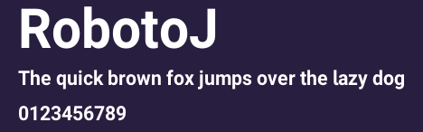 RobotoJ Preview