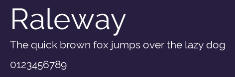 Raleway Preview