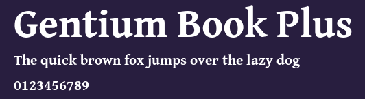Gentium Book Plus Preview