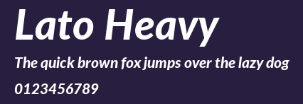 Lato Heavy Preview
