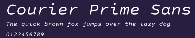 Courier Prime Sans Preview