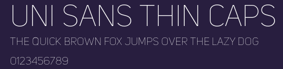 Uni Sans Thin CAPS Preview