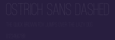 Ostrich Sans Dashed Preview