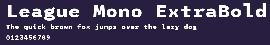 League Mono ExtraBold Preview