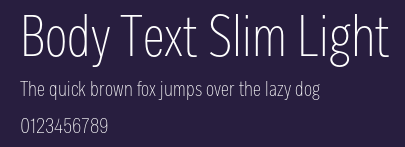 Body Text Slim Light Preview