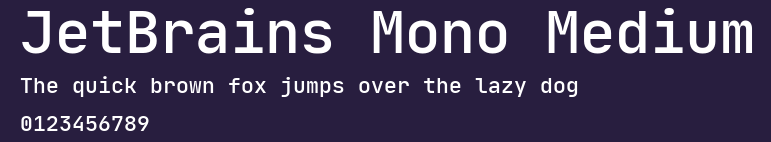 JetBrains Mono Medium Preview
