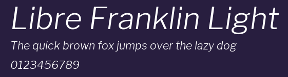 Libre Franklin Light Preview