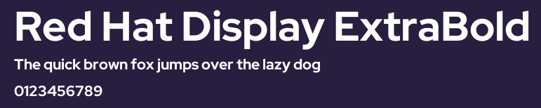 Red Hat Display ExtraBold Preview