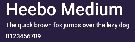 Heebo Medium Preview