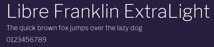 Libre Franklin ExtraLight Preview