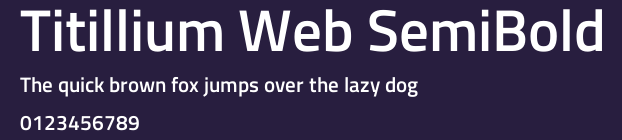 Titillium Web SemiBold Preview